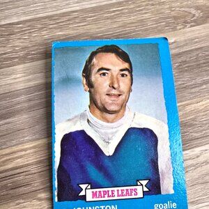 Topps Hockey Card 1973 Ed Johnston Maple Leafs No 23